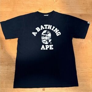 BAPE - A Bathing Ape Camo College Black T-Shirt